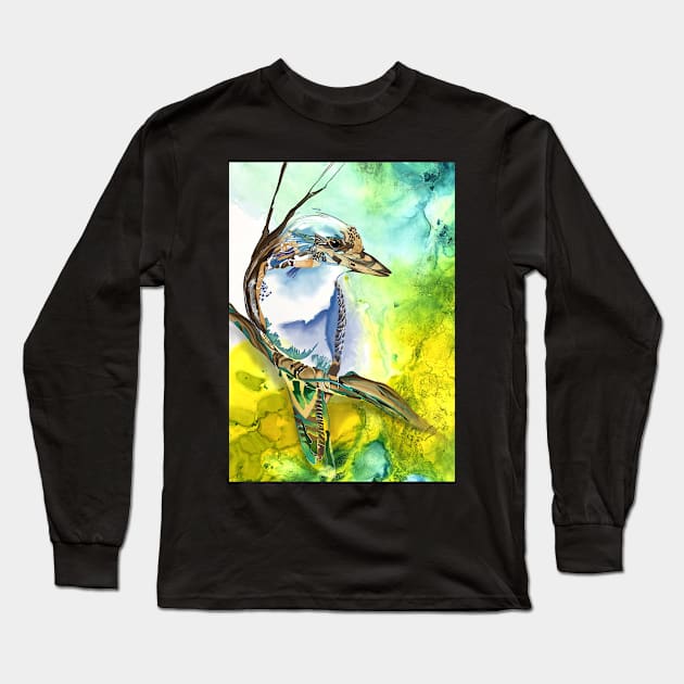 Kookaburra Long Sleeve T-Shirt by JessKingArtist